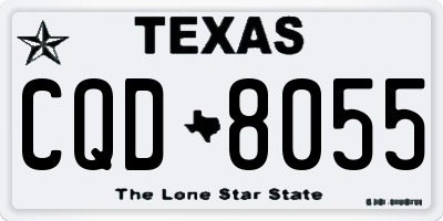 TX license plate CQD8055