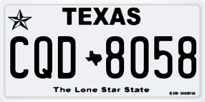 TX license plate CQD8058