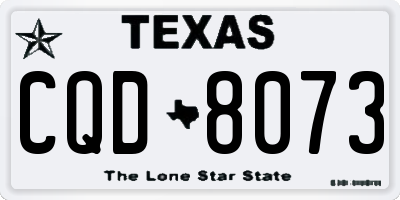 TX license plate CQD8073