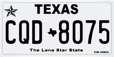 TX license plate CQD8075