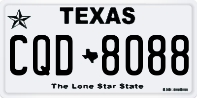 TX license plate CQD8088