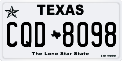 TX license plate CQD8098