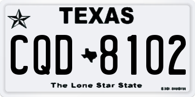 TX license plate CQD8102