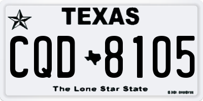 TX license plate CQD8105