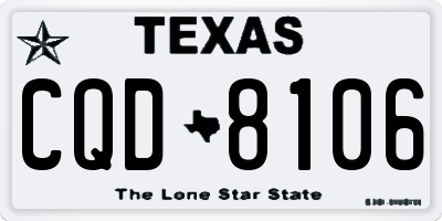 TX license plate CQD8106