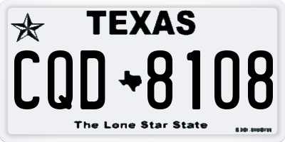 TX license plate CQD8108
