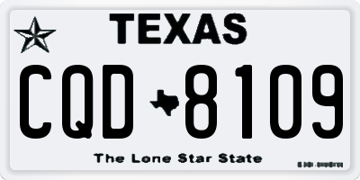 TX license plate CQD8109