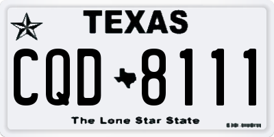TX license plate CQD8111