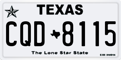 TX license plate CQD8115