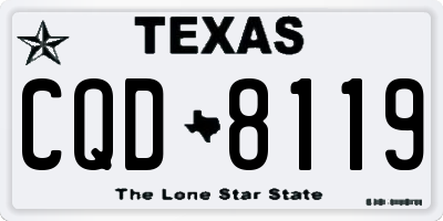 TX license plate CQD8119