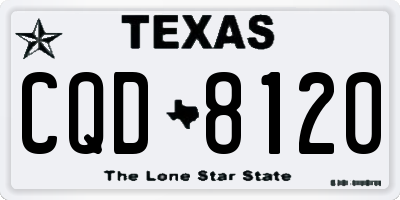 TX license plate CQD8120