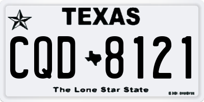 TX license plate CQD8121