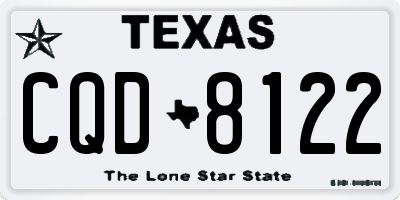 TX license plate CQD8122