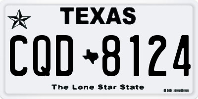 TX license plate CQD8124