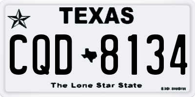 TX license plate CQD8134