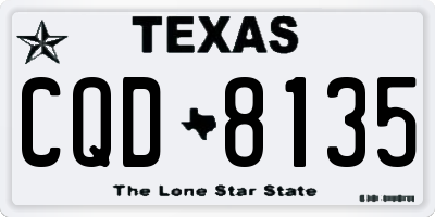 TX license plate CQD8135