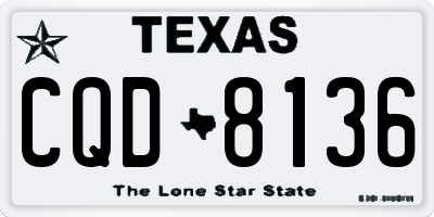 TX license plate CQD8136