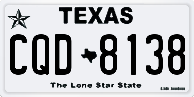 TX license plate CQD8138