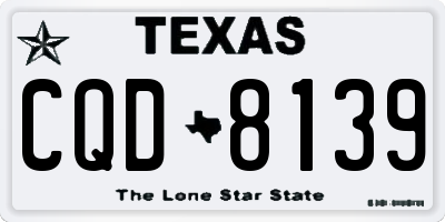 TX license plate CQD8139