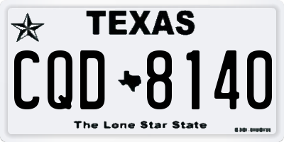 TX license plate CQD8140
