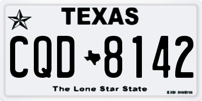 TX license plate CQD8142