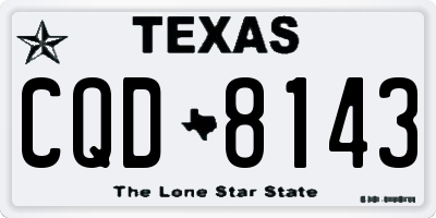 TX license plate CQD8143