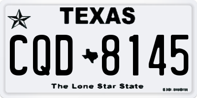 TX license plate CQD8145