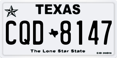 TX license plate CQD8147