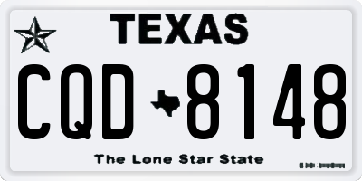 TX license plate CQD8148