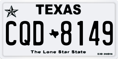 TX license plate CQD8149