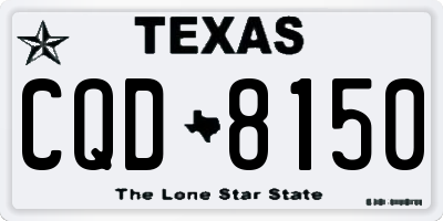 TX license plate CQD8150