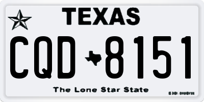 TX license plate CQD8151