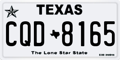 TX license plate CQD8165