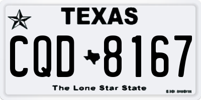 TX license plate CQD8167