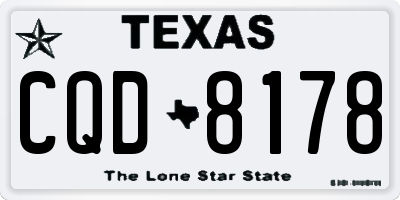 TX license plate CQD8178