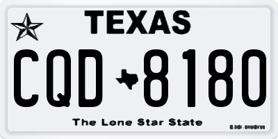 TX license plate CQD8180