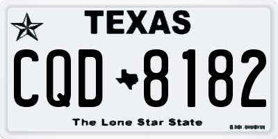 TX license plate CQD8182