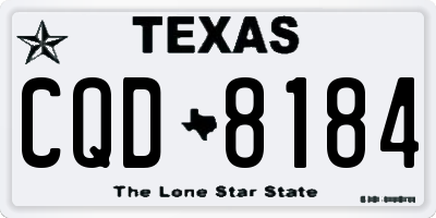TX license plate CQD8184