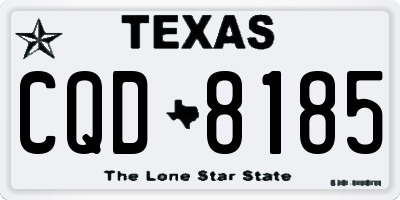 TX license plate CQD8185