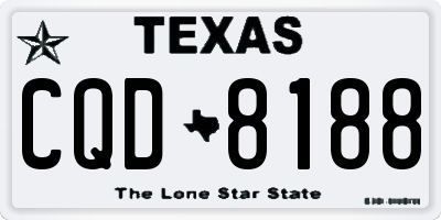 TX license plate CQD8188