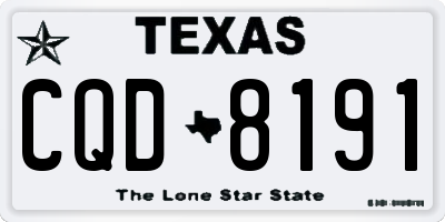 TX license plate CQD8191