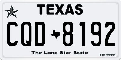 TX license plate CQD8192