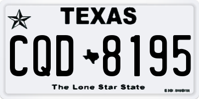 TX license plate CQD8195