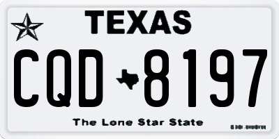 TX license plate CQD8197