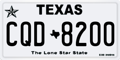 TX license plate CQD8200