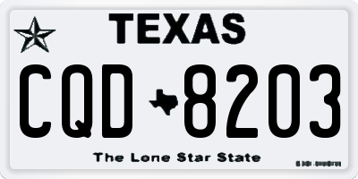 TX license plate CQD8203
