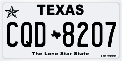 TX license plate CQD8207