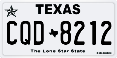 TX license plate CQD8212