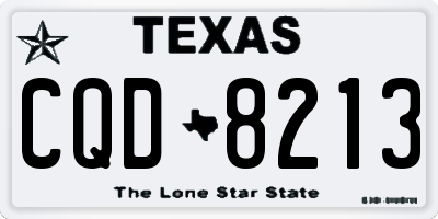 TX license plate CQD8213