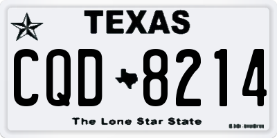 TX license plate CQD8214
